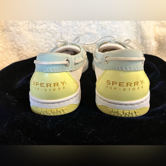 Sperry Blue and Cream Flats with Nautical Design - Picture 4 of 8